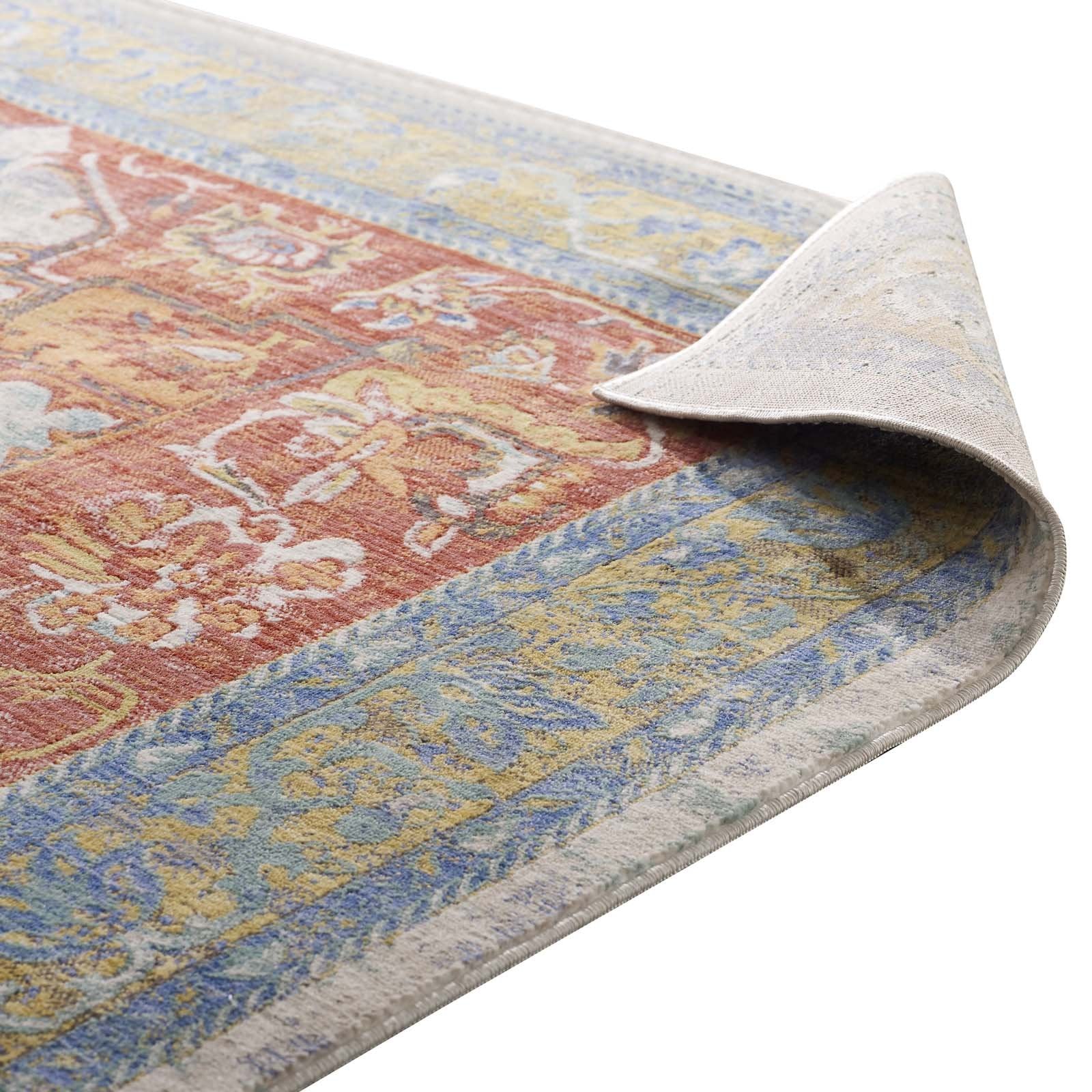 Carpet & Rugs | CasaFoyer Citlali Distressed Southwestern Aztec Area Rug | Vibrant Design | Stain Resistant | Easy to Maintain | Durable & Long-Lasting | 4x6 Size | casafoyer.myshopify.com