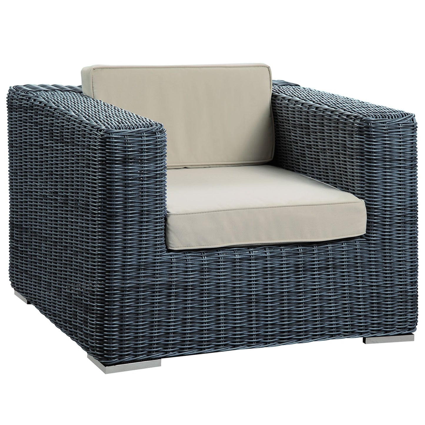 patio bistro sets | CasaFoyer Summon Outdoor Patio Arm Chair | Two-Tone Rattan | Sunbrella Cushions | Sturdy Aluminum Frame | Ultimate Outdoor Comfort | casafoyer.myshopify.com