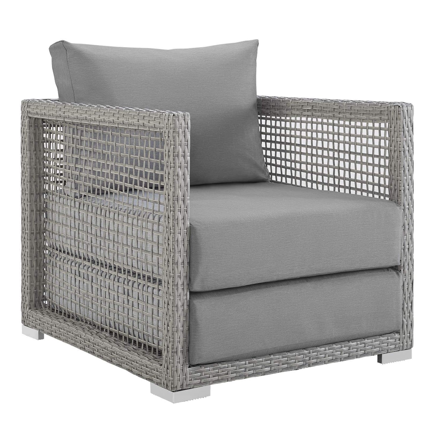 kitchen and dining room sets | CasaFoyer Aura Outdoor Patio Collection | Gray Gray Wicker Rattan Set | Armchair & Side Tables | All-Weather Fabric Cushions | Comfortable & Durable | Perfect for Patio, Backyard, Poolside | casafoyer.myshopify.com