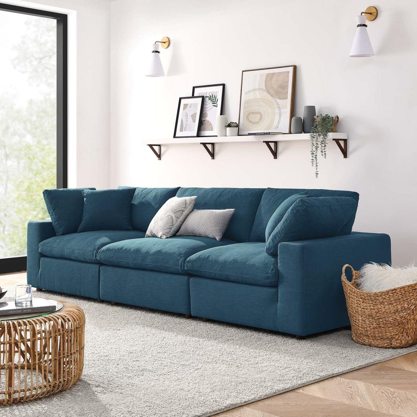 sofas | CasaFoyer Commix Plush Comfort Sectional Sofa Set | Elegant Design | Polyester & Linen Upholstery | Solid Wood Construction | Cotton & Down Filled Cushions | casafoyer.myshopify.com