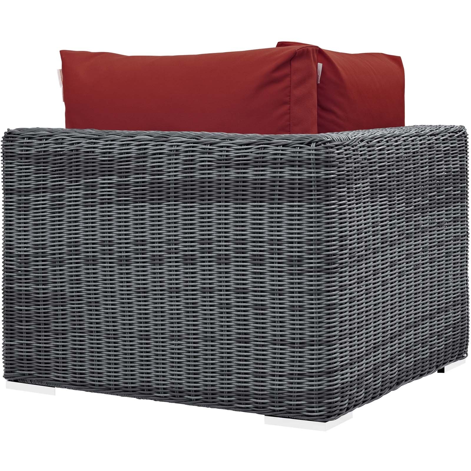 Patio Furniture Sets | Summon Outdoor Patio Corner | Two-Tone Rattan Weave | Sunbrella Fabric | UV Protection | Aluminum Frame | casafoyer.myshopify.com