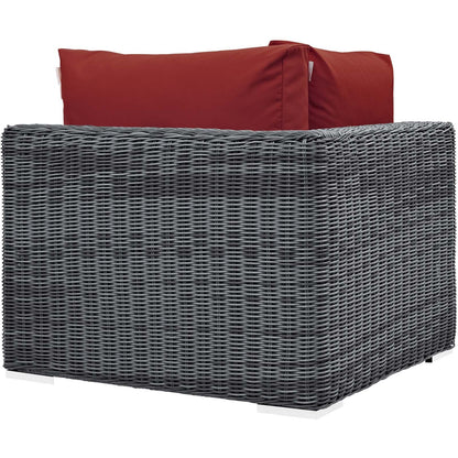 Patio Furniture Sets | Summon Outdoor Patio Corner | Two-Tone Rattan Weave | Sunbrella Fabric | UV Protection | Aluminum Frame | casafoyer.myshopify.com