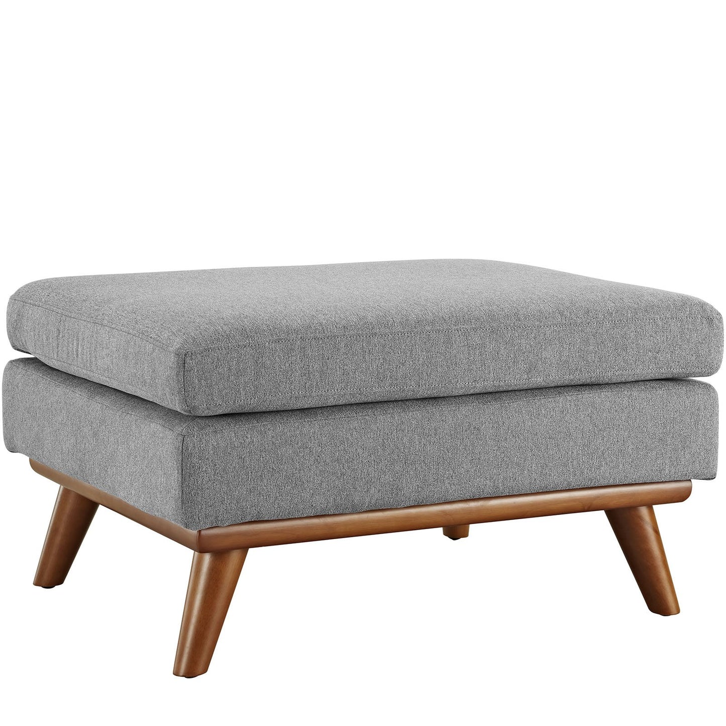 ottomans | CasaFoyer Engage Ottoman | Curved Design | Plush & Relaxing | Sturdy Rubberwood Frame | Expectation Gray | casafoyer.myshopify.com