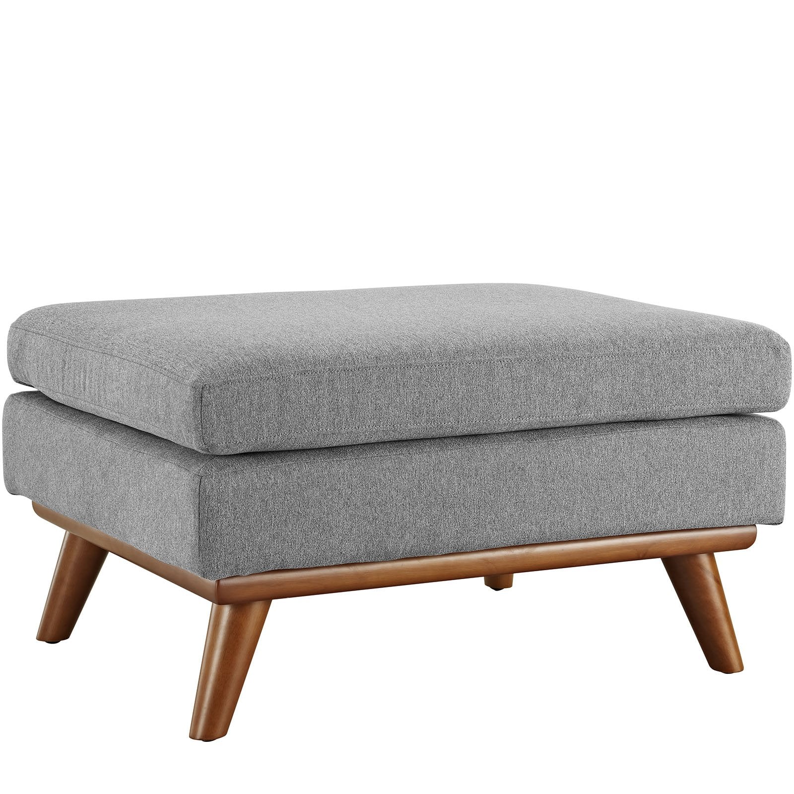 ottomans | CasaFoyer Engage Ottoman | Curved Design | Plush & Relaxing | Sturdy Rubberwood Frame | Expectation Gray | casafoyer.myshopify.com
