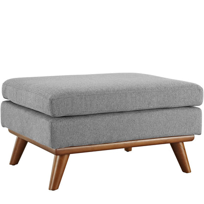 ottomans | CasaFoyer Engage Ottoman | Curved Design | Plush & Relaxing | Sturdy Rubberwood Frame | Expectation Gray | casafoyer.myshopify.com