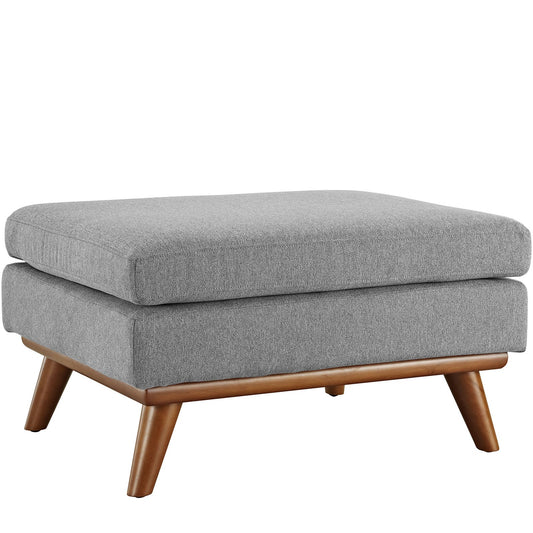 ottomans | CasaFoyer Engage Ottoman | Curved Design | Plush & Relaxing | Sturdy Rubberwood Frame | Expectation Gray | casafoyer.myshopify.com