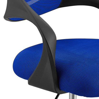 home office desk chairs | CasaFoyer Thrive Mesh Office Chair | Durable Nylon Frame | Lumbar Support | Breathable Back | Comfortable Seat | Height Adjustment | 360 Swivel | Blue | casafoyer.myshopify.com
