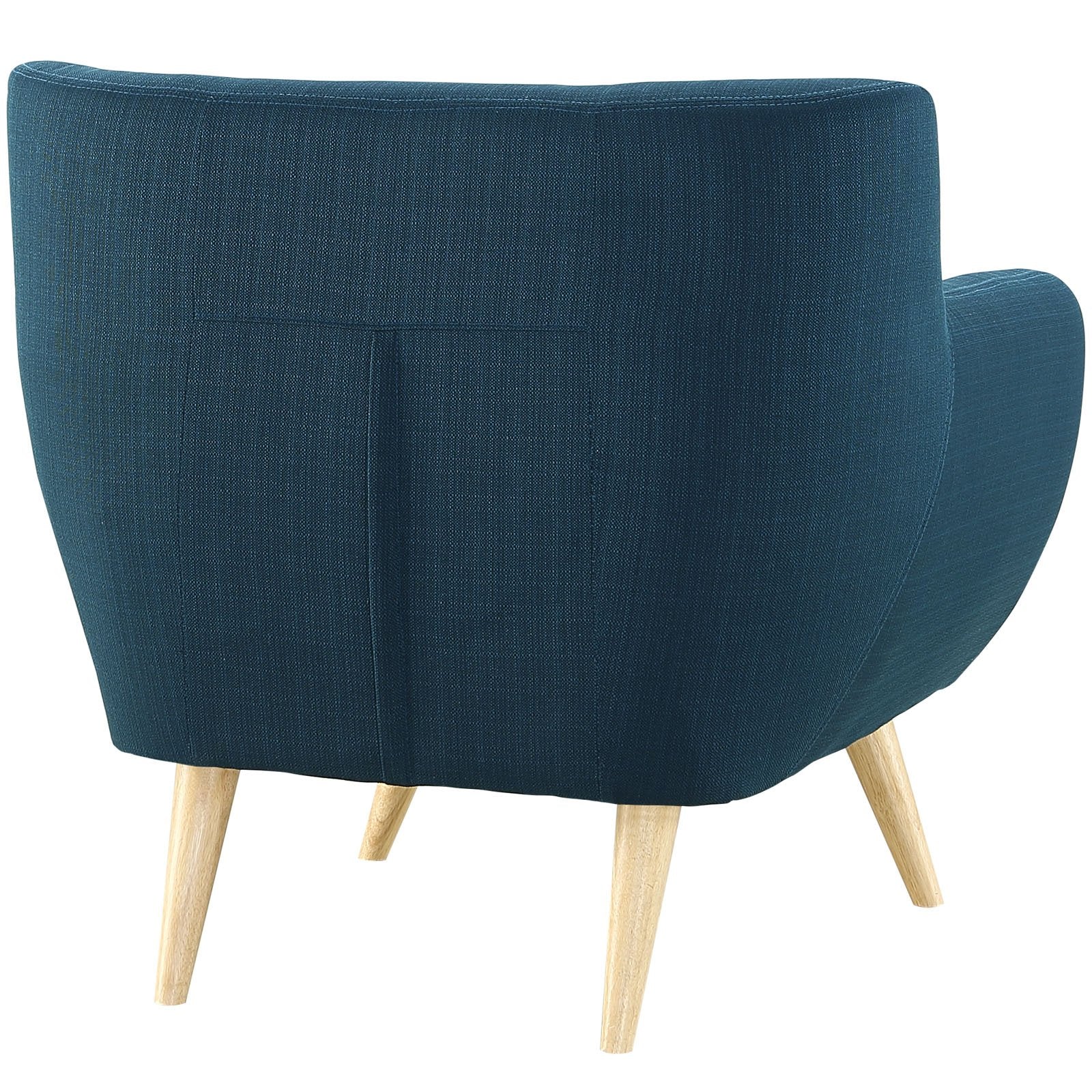 Chair | Remark Armchair | Elegant & Sophisticated Plush Armchair | Dual Cushion Design | Mid-Century Aesthetics | Azure | casafoyer.myshopify.com