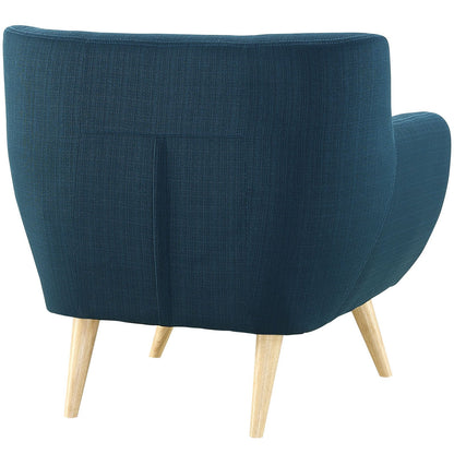Chair | Remark Armchair | Elegant & Sophisticated Plush Armchair | Dual Cushion Design | Mid-Century Aesthetics | Azure | casafoyer.myshopify.com