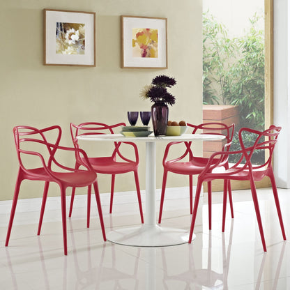 home office desk chairs | CasaFoyer Entangled Dining Chair Set of 4 | Captivating Design | Molded Plastic | Foot Caps | Fully Assembled | Wipe-Clean Surface | casafoyer.myshopify.com