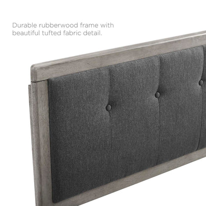 headboards | CasaFoyer Draper Tufted Wood King Headboard | Sleek Mid-Century Design | Button Tufted Pattern | Durable Construction | Gray Charcoal | casafoyer.myshopify.com
