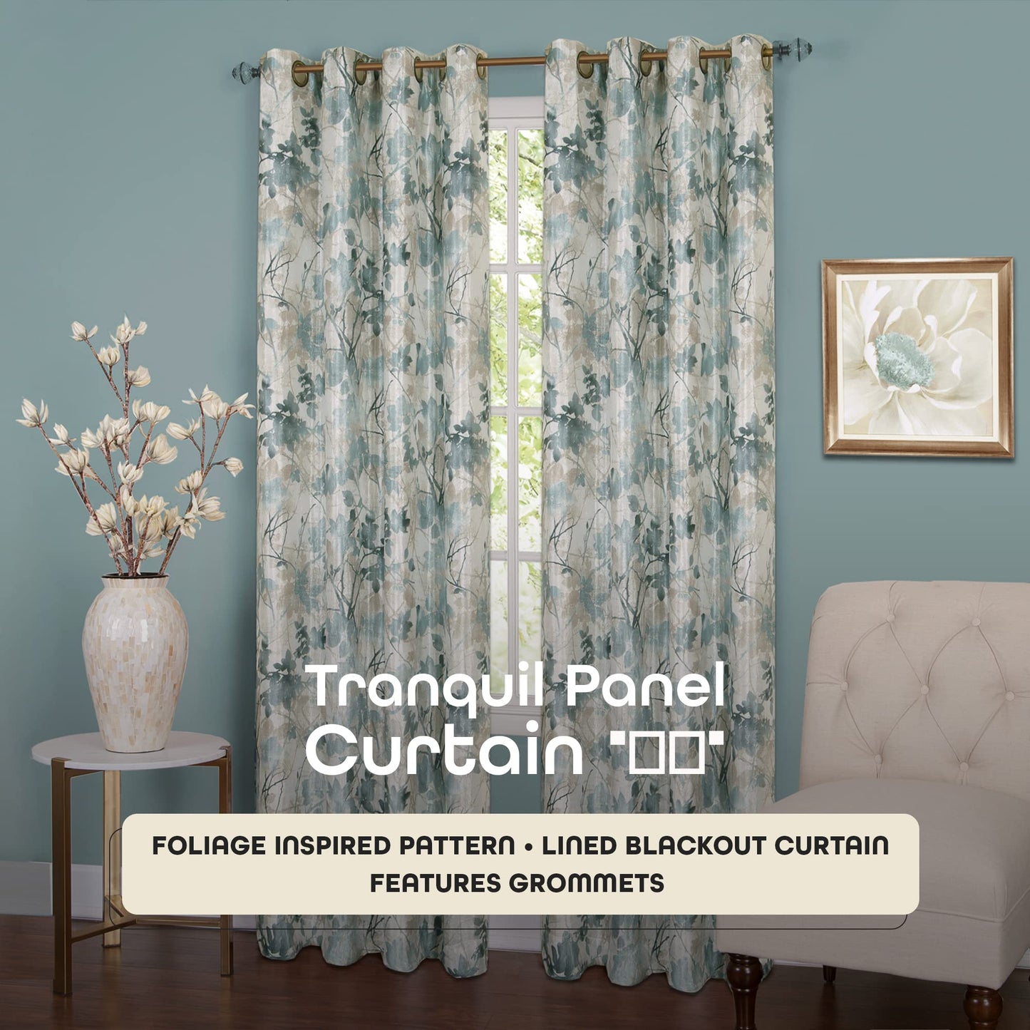 solar panels | CasaFoyer Tranquil Lined Grommet Panel | Blackout Window Curtain | 50x84 | Mist | Machine Washable | Taylor Collection | Sold Separately | casafoyer.myshopify.com