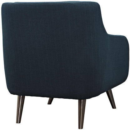 Chair | Verve Mid-Century Design Armchair | Plush Foam Cushioning | Espresso Stained Wood Legs | Ideal for Modern Living Rooms | Azure | casafoyer.myshopify.com