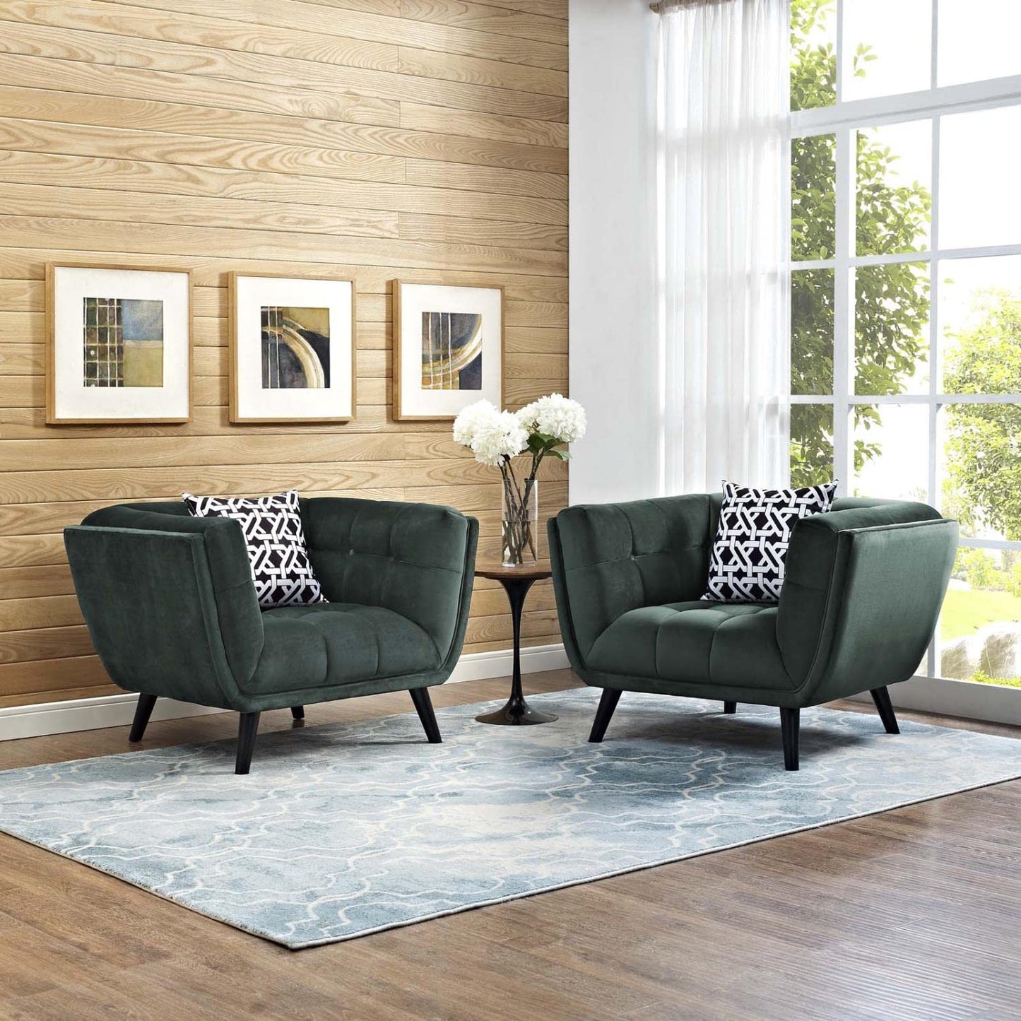 kitchen and dining room sets | CasaFoyer Bestow Performance Velvet Armchair Set | Luxurious Design | Stain-Resistant | Comfortable | Button Tufting | Sturdy Legs | Non-Marking Foot Caps | Ideal for Hosting | 2 Piece Set | casafoyer.myshopify.com