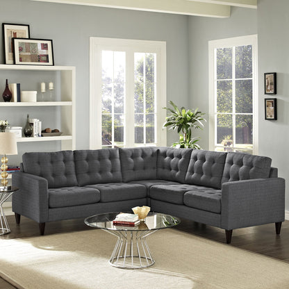 kitchen and dining room sets | CasaFoyer Empress Upholstered Fabric Sectional Sofa Set - Gray | Exquisite Craftsmanship | Plush Cushions | Noble Design | Solid Wood Legs | Luxurious Upholstery | casafoyer.myshopify.com