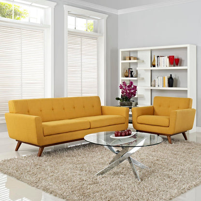 kitchen and dining room sets | CasaFoyer Engage Sofa & Armchair Set | Comfortable & Stylish Lounging | Tufted Buttons | Cherry Wood Legs | Durable & Elegant | Includes Armchair & Sofa | casafoyer.myshopify.com