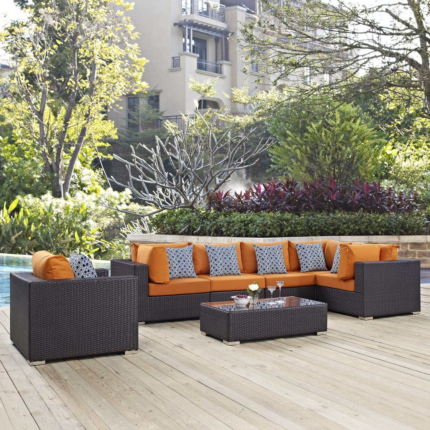 kitchen and dining room sets | CasaFoyer Convene Outdoor Sectional Set | Durable Rattan Weave | Weather-Resistant Cushions | Versatile & Stylish Patio Furniture | casafoyer.myshopify.com