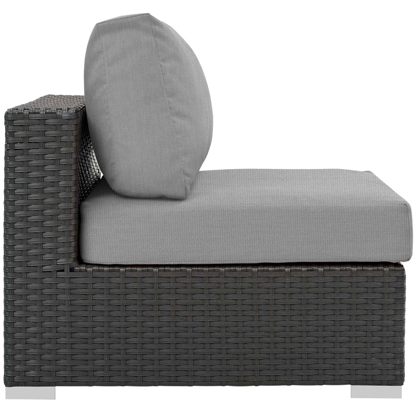 executive chairs | Sojourn Outdoor Patio Armless Chair | Sunbrella Fabric | Synthetic Rattan | UV Protection | Aluminum Frame | Ideal for Patio, Backyard, Poolside | casafoyer.myshopify.com