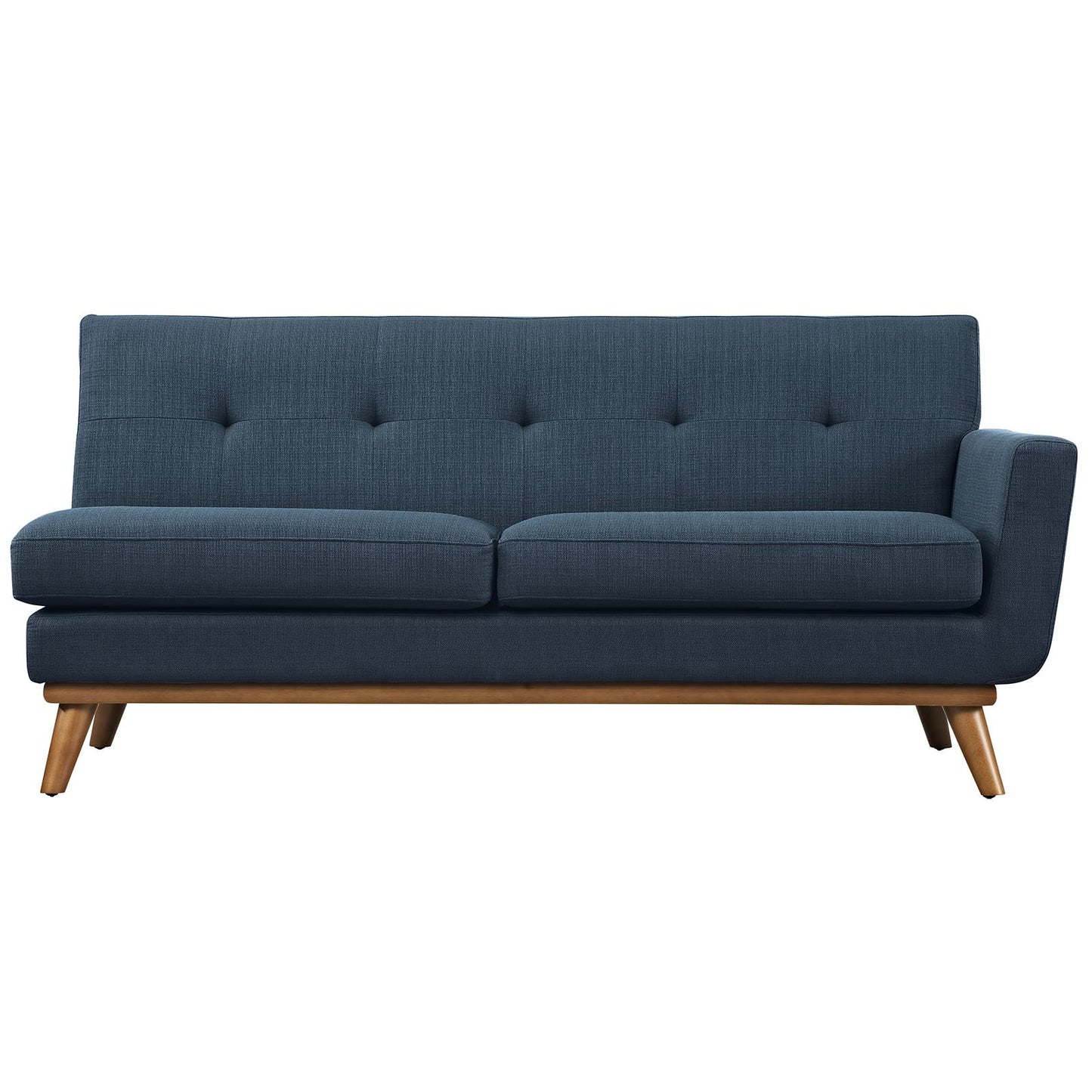 Sofa & chair Sets | Engage Right-Arm Plush Cushioned Loveseat - Azure | Sturdy Rubberwood Frame | Tufted Buttons | Comfortable Lounging | Elegant Seating | casafoyer.myshopify.com