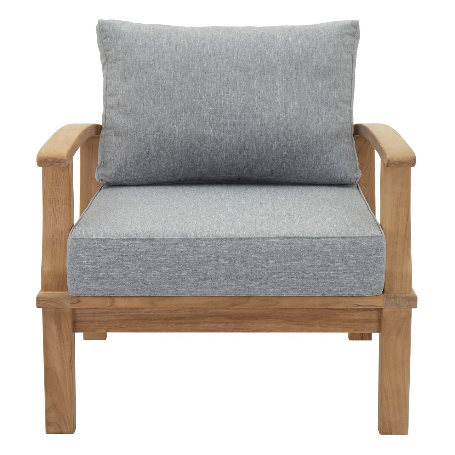 Chair | Marina Teak Wood Outdoor Patio Arm Chair | Luxury Seating for Outdoors | Durable Teak Construction | All-Weather Cushions | Assembly Required | casafoyer.myshopify.com
