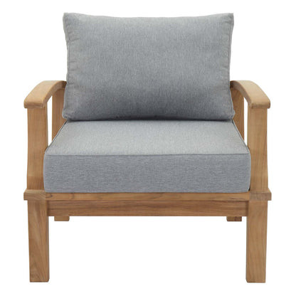 Chair | Marina Teak Wood Outdoor Patio Arm Chair | Luxury Seating for Outdoors | Durable Teak Construction | All-Weather Cushions | Assembly Required | casafoyer.myshopify.com