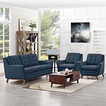 kitchen and dining room sets | CasaFoyer Beguile Collection | Mid-Century Style | Upholstered Living Room Set | Sofa & Armchairs | Azure | casafoyer.myshopify.com