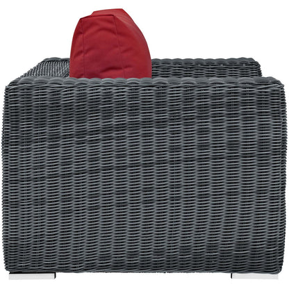 patio bistro sets | CasaFoyer Summon Outdoor Patio Arm Chair | Ultimate Outdoor Luxury & Comfort | Two-Tone Rattan | Sunbrella Cushions | Aluminum Frame | Perfect for Patio, Backyard, Poolside | casafoyer.myshopify.com