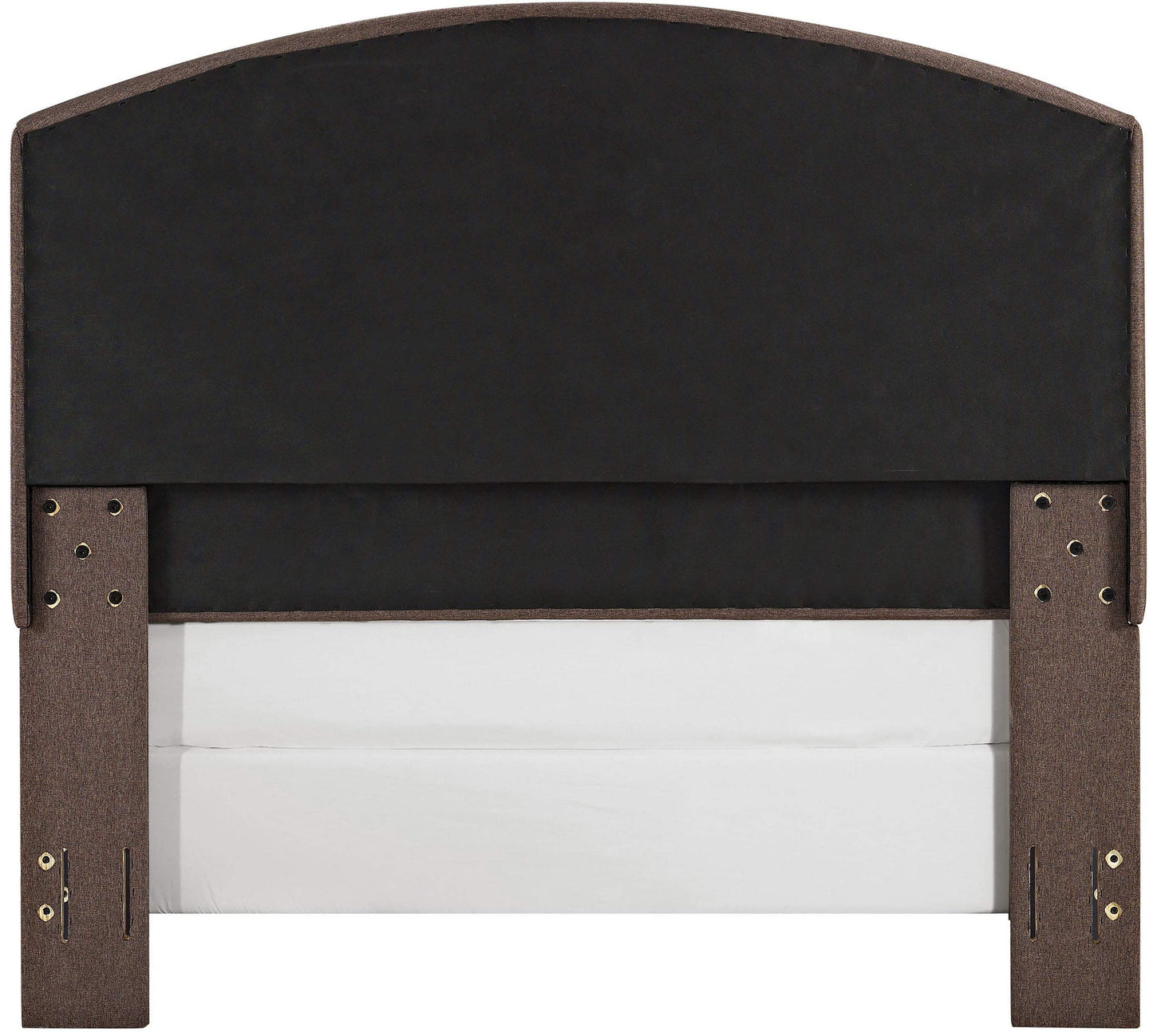 Bed | Cassie Bedset | Timeless Style | Curved Headboard | Bourbon Color | Antique Brass Trim | Easy Assembly | Sturdy Frame | casafoyer.myshopify.com