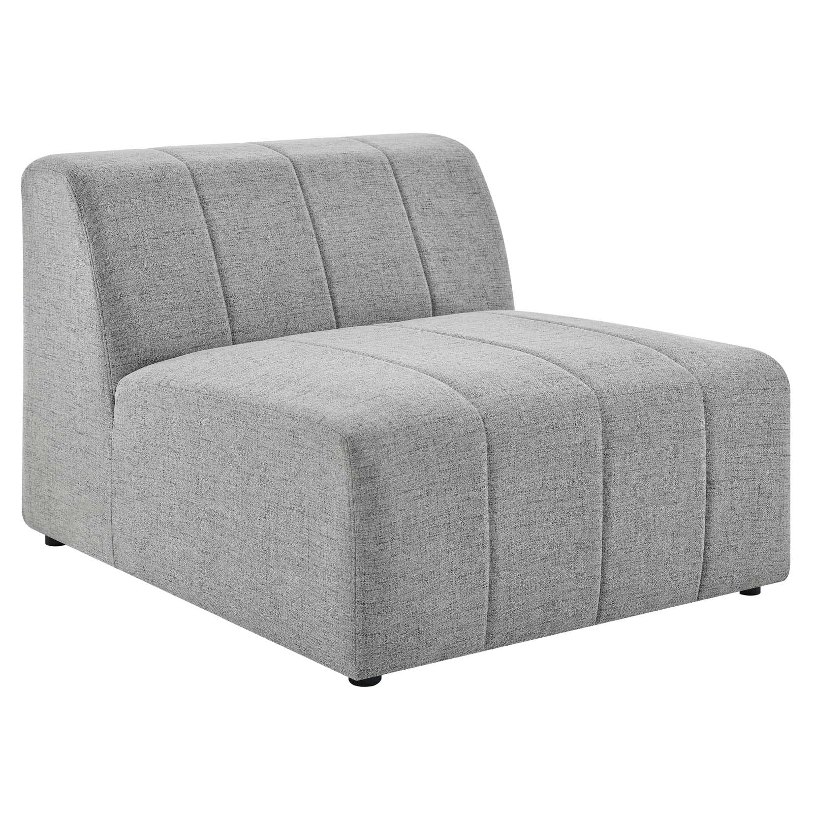 sofas | CasaFoyer Bartlett Upholstered Fabric Armless Chair | Retro Modern Style | Channel Tufting | Dense Foam Padding | Solid Wood Frame | Non-Marking Foot Caps | casafoyer.myshopify.com