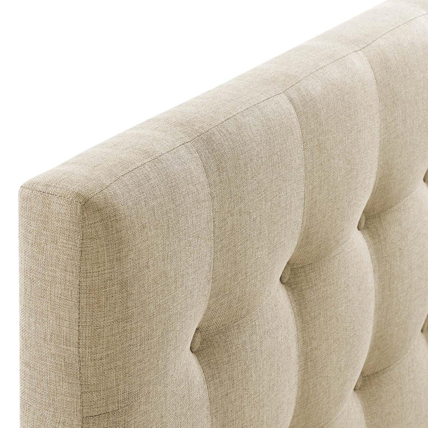 headboards | CasaFoyer  Emily Button Tufted Linen Fabric Upholstered Full Headboard | Elegant & Durable | Ideal for Contemporary Bedrooms | Beige | casafoyer.myshopify.com