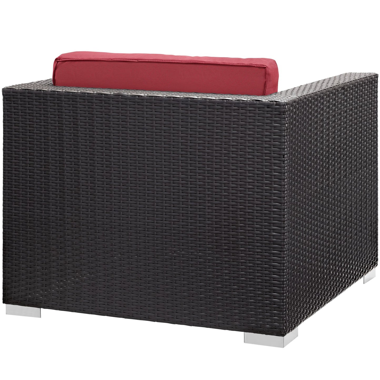 Patio Furniture Sets | Convene Outdoor Sectional Set | Synthetic Rattan | Aluminum Frame | All-Weather Cushions | Patio Lounge Armchair & Ottoman | Poolside Gathering | casafoyer.myshopify.com