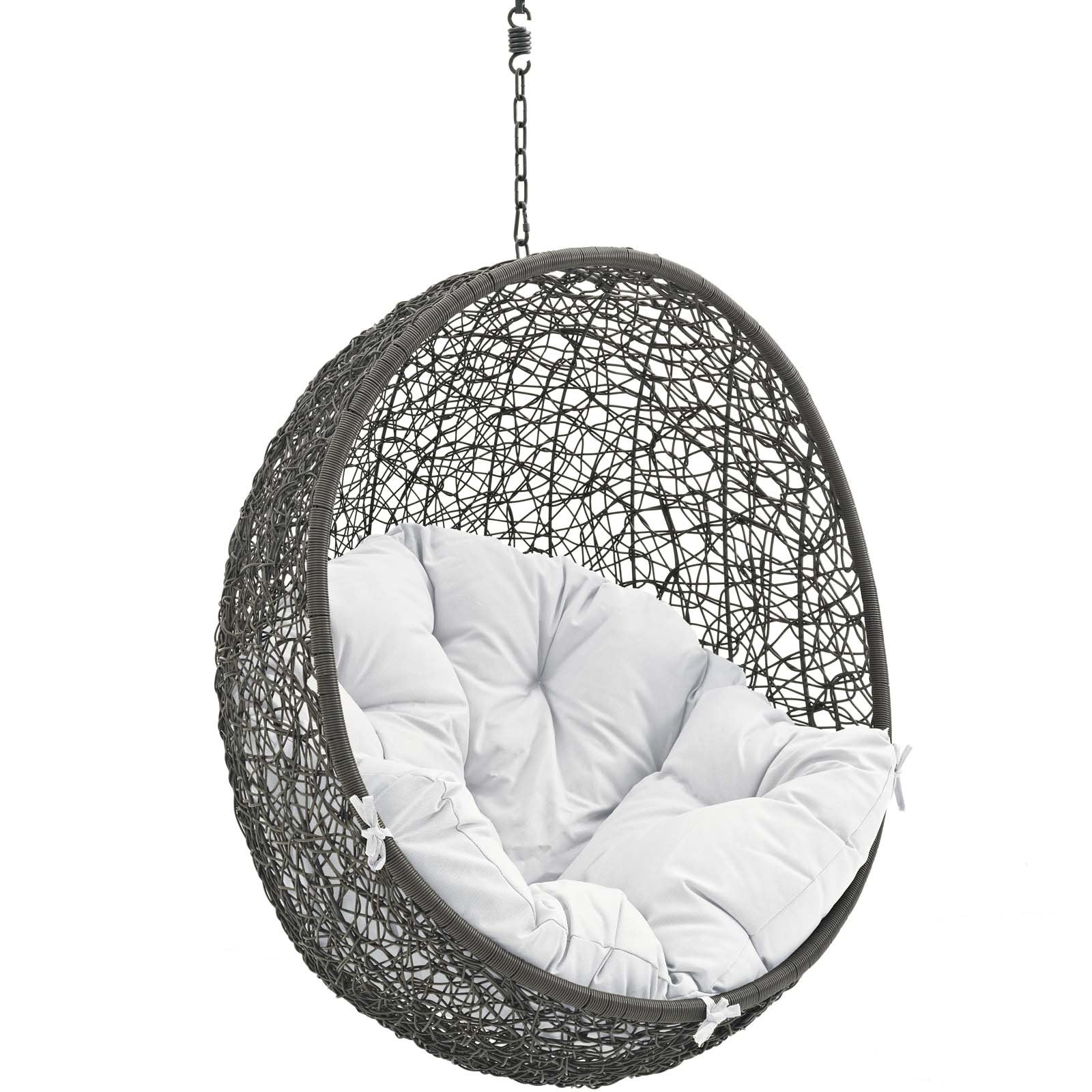porch swings | Ergode Hide Outdoor Patio Swing Chair | Synthetic Rattan Weave | All-Weather Cushion | Powder-Coated Steel Frame | Adjustable Chain | Indoor/Outdoor Lounge Furniture | casafoyer.myshopify.com