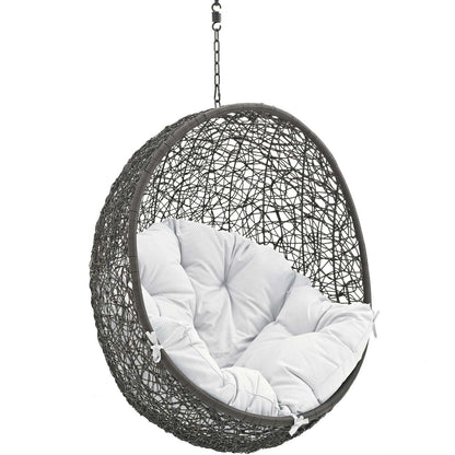 porch swings | Ergode Hide Outdoor Patio Swing Chair | Synthetic Rattan Weave | All-Weather Cushion | Powder-Coated Steel Frame | Adjustable Chain | Indoor/Outdoor Lounge Furniture | casafoyer.myshopify.com