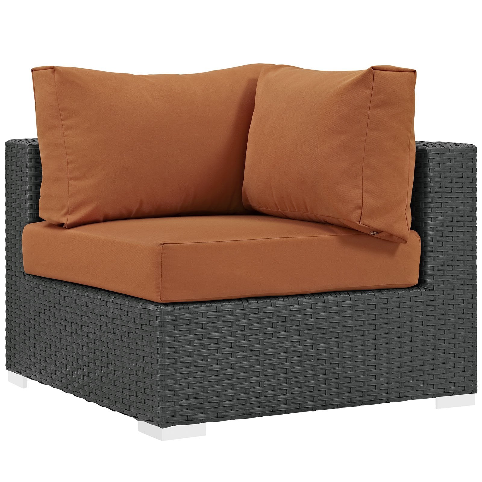 Patio Furniture Sets | Sojourn Outdoor Patio Corner Sofa Chair | Sturdy Seating | Sunbrella Cushions | UV Protection | Synthetic Rattan Weave | Aluminum Frame | casafoyer.myshopify.com