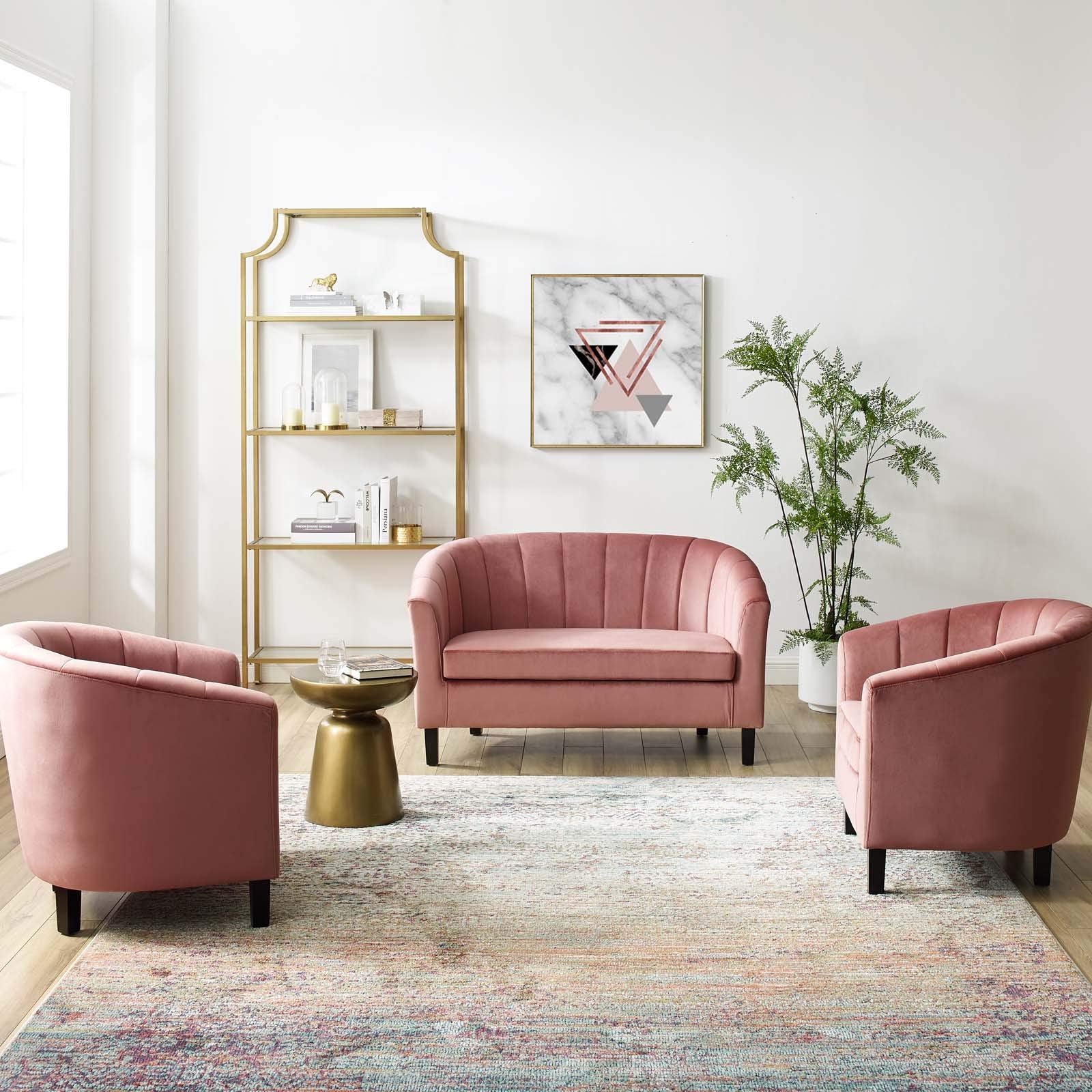 kitchen and dining room sets | CasaFoyer Prospect Performance Velvet Loveseat | 2 Armchair Set - Retro Modern Design | Stain-Resistant Fabric | Densely Padded | 331 lbs Weight Capacity | casafoyer.myshopify.com