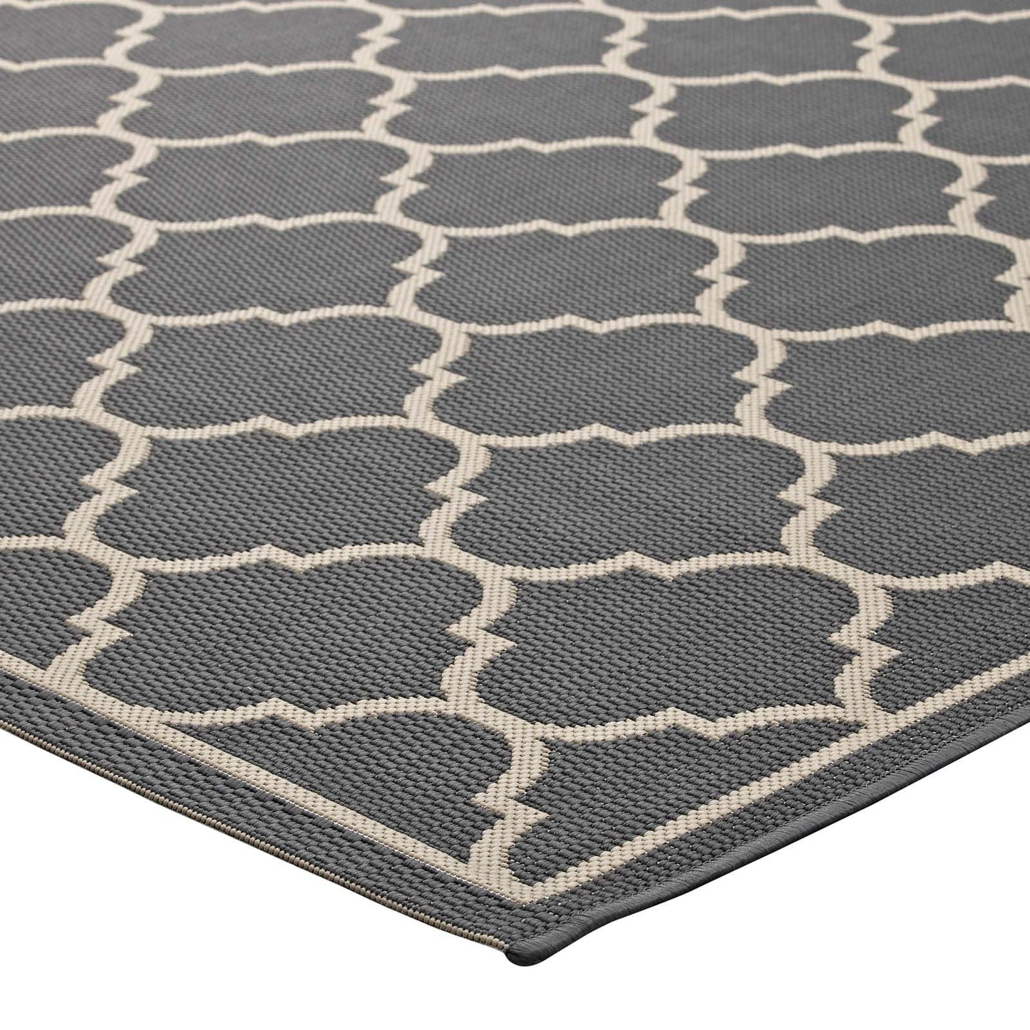Carpet & Rugs | CasaFoyer Avena Moroccan Quatrefoil Trellis Indoor/Outdoor Area Rug | Durable, Soft, Fade & Stain Resistant | 8x10 | Gray/Beige | casafoyer.myshopify.com