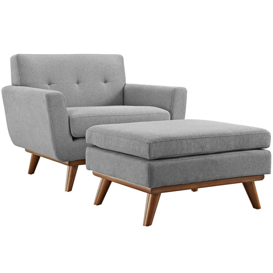 home office desk chairs | CasaFoyer Engage Living Room Set | Cozy & Fashionable Lounging | Curved Design | Dual Cushions | Ideal for Relaxation, Coffee & Conversations | Eye-Catching Buttons | Sturdy Frame | Includes Armchair & Ottoman | casafoyer.myshopify.com
