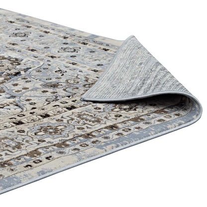 area rugs | CasaFoyer Elqenna Distressed Vintage Floral Turkish Area Rug | Durable Polypropylene | Stain Resistant | Gripping Rubber Bottom | Elegant Design | Easy to Maintain | Ideal for High Traffic Areas | casafoyer.myshopify.com