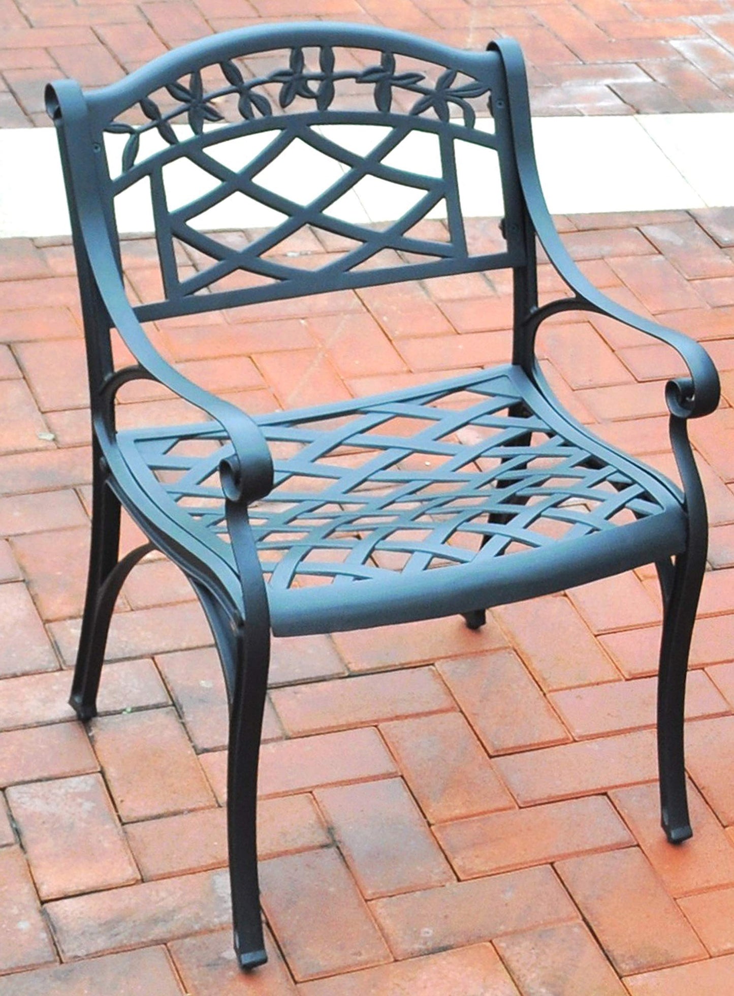 Patio Furniture Sets | Heavy-Duty Aluminum Outdoor Dining Set | Charcoal Black Finish | Contoured Seats | 5-Piece Set | casafoyer.myshopify.com