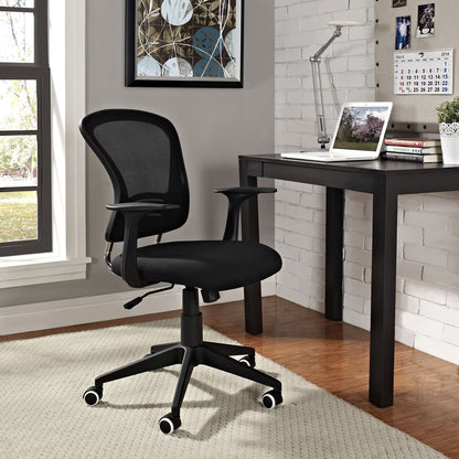 home office desk chairs | CasaFoyer Poise Ergonomic Mesh Office Chair | Lumbar Support | Durable Plastic Frame | Nylon Base | Comfortable & Functional | Black | casafoyer.myshopify.com