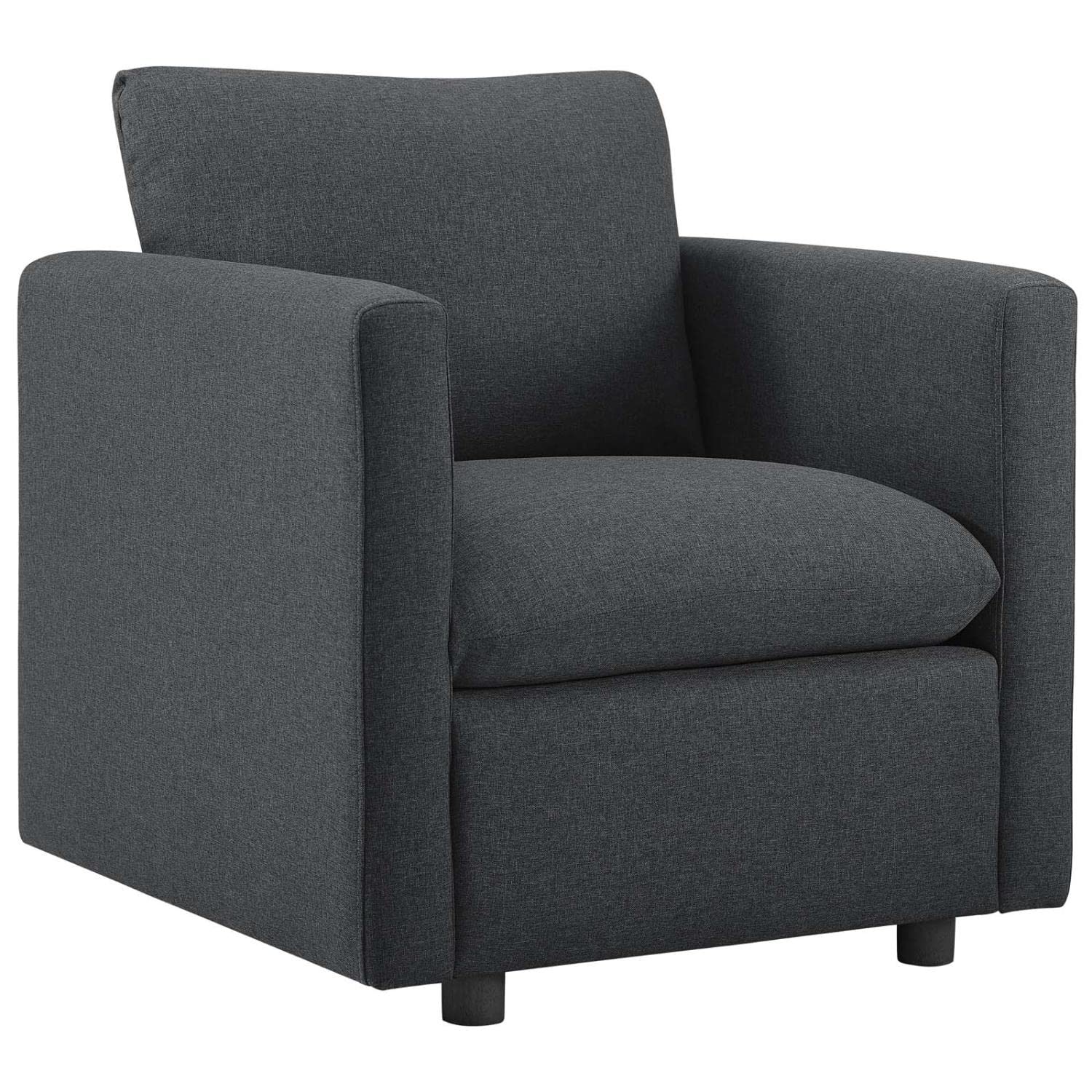 home office desk chairs | CasaFoyer Activate | Modern Upholstered Armchair | Versatile Design for Lounging | Family Rooms, Apartments, Offices | Dense Foam Padding | Soft Polyester Fabric | Sleek Black Wood Legs | Easy Assembly | Compact Shipping | 441 lbs Weight Capacity | casafoyer.myshopify.com