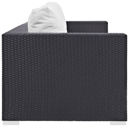 Patio Furniture Sets | Convene Outdoor Sectional Sofa Set | Durable Rattan Weave | All-Weather Cushions | Ideal for Patio, Backyard, Poolside | Includes Sofa | casafoyer.myshopify.com