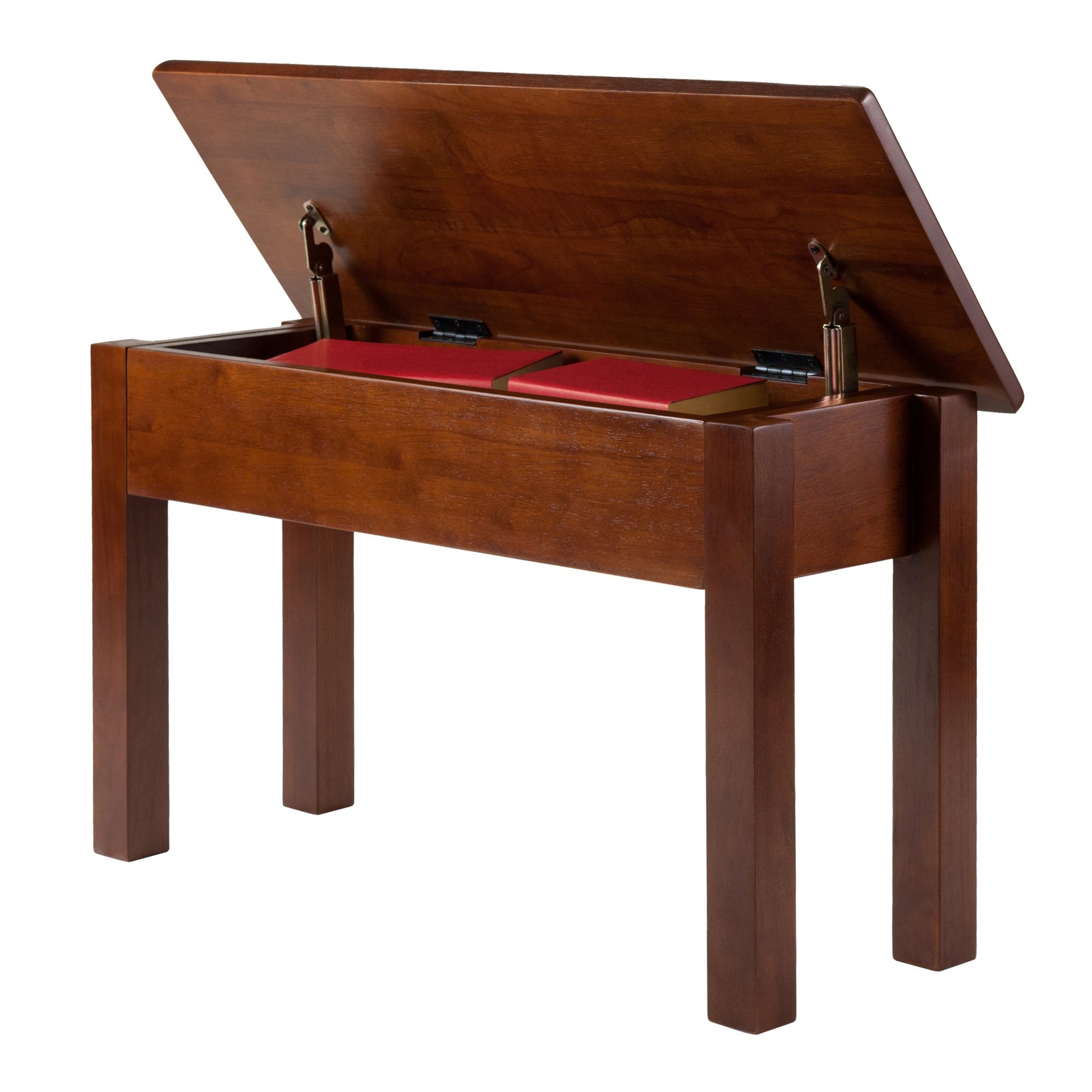 BENCH | Ergode Emmett Bench | Versatile Furniture with Seat Storage | Walnut Finish | Entryway, Mudroom, Desk or Table Seating | 29.9W x 12D x 17.4H | casafoyer.myshopify.com