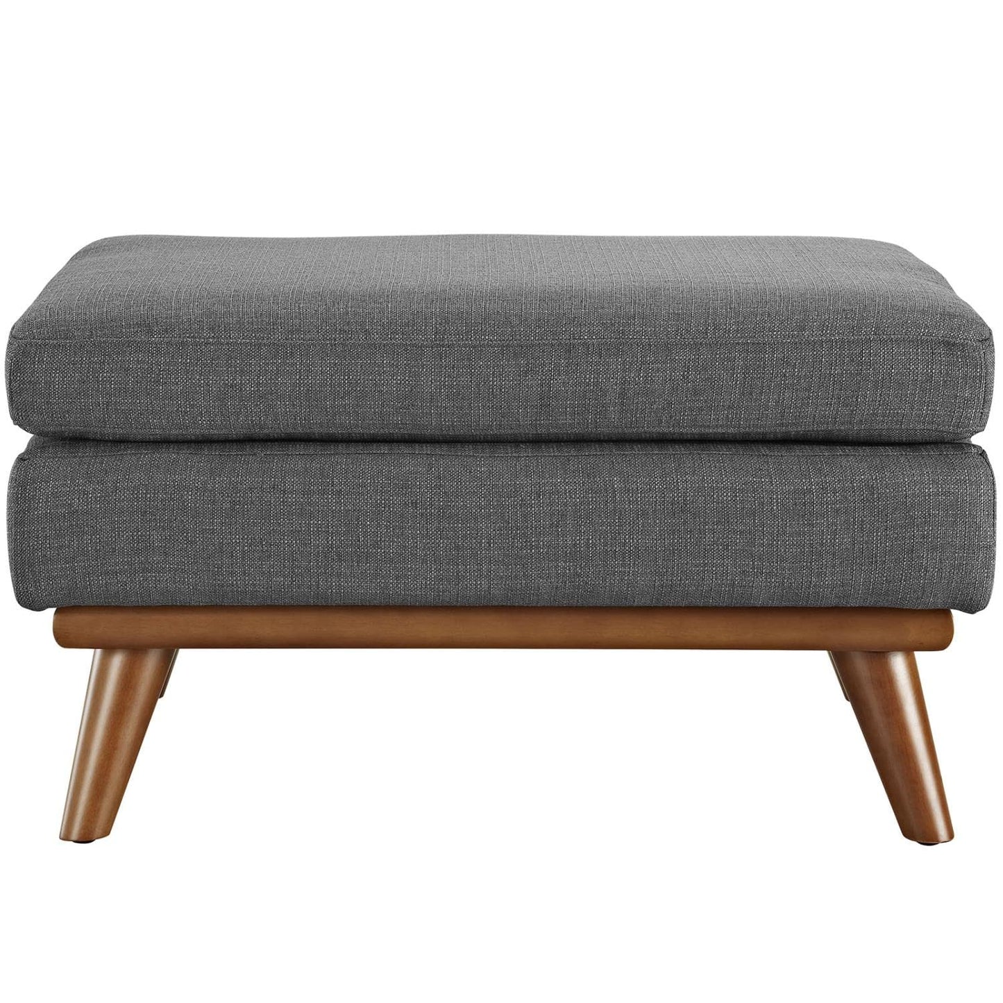 ottomans | CasaFoyer Engage Ottoman | Plush Cushion | Sturdy Rubberwood Frame | Ideal for Lounging, Coffee Time, and Conversations | Enhance Your Home | Gray | casafoyer.myshopify.com