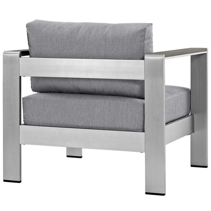 patio bistro sets | CasaFoyer Shore Outdoor Patio Arm Chair | Durable Aluminum Frame | Weather-Resistant Fabric | Stylish & Reliable | Set of 1 | casafoyer.myshopify.com