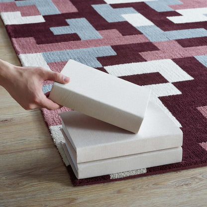 Carpet & Rugs | CasaFoyer Andela Geometric Mosaic Area Rug | Modern & Elegant Design | Soft Polyester Microfiber | Jute Fabric Bottom | Durable & Non-Shedding | Stain Resistant | Easy to Maintain | 8x10 Size | casafoyer.myshopify.com