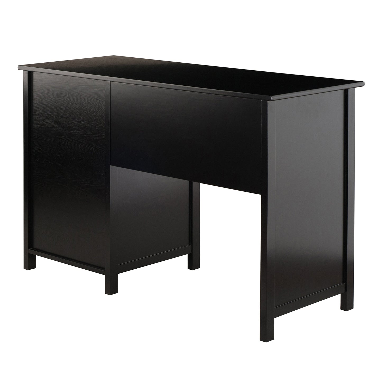 DESK | Ergode  Delta Writing Desk | Sleek & Modern | Cabinet & Drawers | Sturdy Composite Wood | Black/Silver | 30.7H x 47.2W x 20.2D | casafoyer.myshopify.com