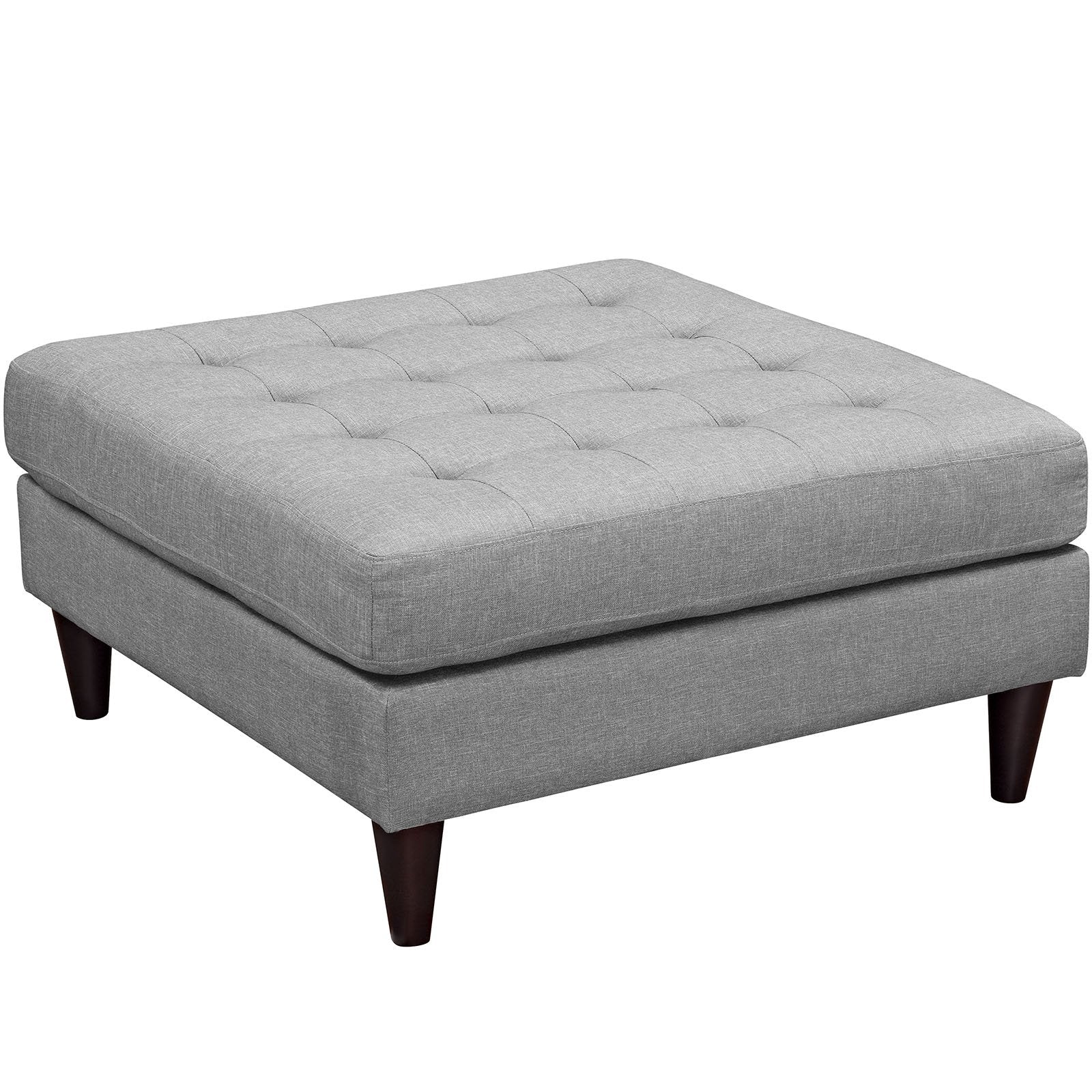 Ottoman | Empress Large Ottoman | Exquisite Design | Tufted Buttons | Luxurious Cushions | Elegant Armrests | Solid Wood Legs | Black Stain | Floor Protection | Opulent Fabric Upholstery | casafoyer.myshopify.com