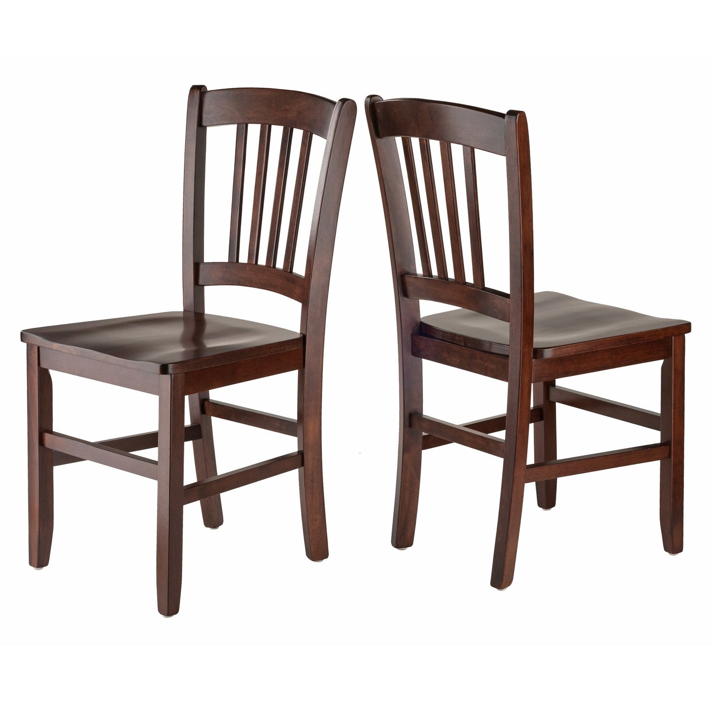 Sofa & chair Sets | CasaFoyer Madison 2-Piece Chair Set | Elegant Rainbow Arches | Walnut Finish | Solid Wood | Comfortable Contoured Seats | Assembly Required | 34.6H x 17.1W x 19.25D | casafoyer.myshopify.com
