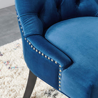home office desk chairs | CasaFoyer Regent Tufted Button Upholstered Performance Velvet Dining Chair | Set of 2 | Navy | casafoyer.myshopify.com